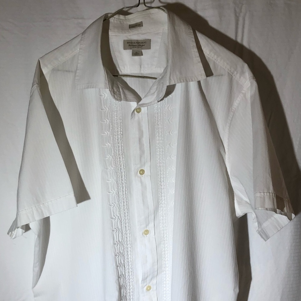 Banana Republic Guayabera Short Sleeve XL